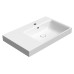 NUBES keramické umyvadlo 80x50cm, s odkládací plochou vlevo, bílá ExtraGlaze