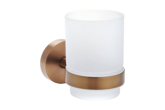 X-ROUND COPPER sklenka, mléčné sklo, měď mat