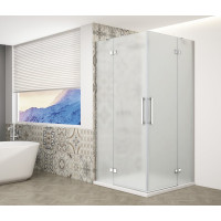 TRINITY CHROME čtvercový sprchový kout 1100x1100mm, rohový vstup, matné sklo