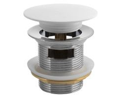 Vanová výpust 6/4", click-clack, rockstone, bílá mat