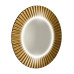 PRIDE kulaté zrcadlo s LED osvětlením v rámu ø 75cm, bronz