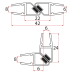 Set magnetických těsnění 45°pro sklo 6/8mm, 1900mm (2ks)