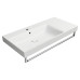 NUBES keramické umyvadlo 100x50cm, s odkládací plochou vpravo, bílá mat