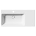 NUBES keramické umyvadlo 100x50cm, s odkládací plochou vpravo, bílá ExtraGlaze