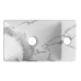 MARGITHA keramické umývátko 38x22cm, otvor pro baterii vpravo, carrara