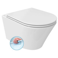 PACO SHORT závěsná WC mísa, Rimless, 36x47,5cm, bílá