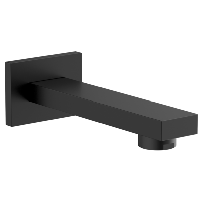 Nástěnná výtoková hubice, hranatá, 160mm, černá mat