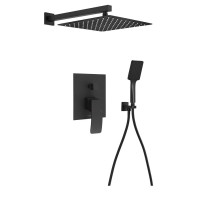 GINKO podomítkový sprchový set s pákovou baterií, 2 výstupy, černá mat GINKO podomítkový sprchový set s pákovou baterií, 2 výstupy, černá mat