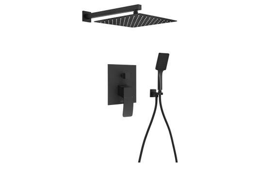 GINKO podomítkový sprchový set s pákovou baterií, 2 výstupy, černá mat