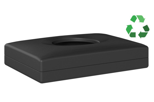 ECOLORED zásobník hygienických sáčků, 13,5x9,5x3,2cm, ABS, Soft Touch, černá mat