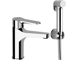 SIEGER stojánková umyvadlová baterie s ruční bidetovou sprškou, chrom