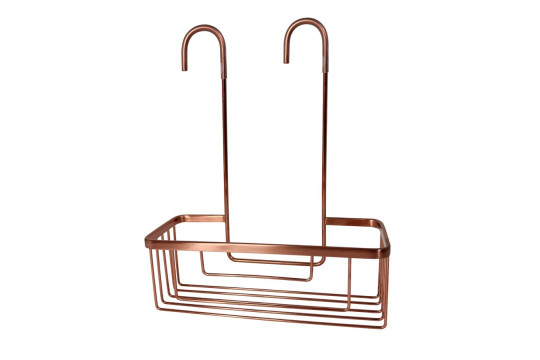 SMART polička do sprchy závěsná, na baterii, 300x375x120 mm, měď mat