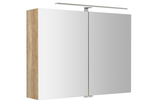 RIWA galerka s LED osvětlením, 81x70x17cm, dub alabama