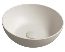 FORMIGO betonové umyvadlo na desku, Ø 39cm, písková