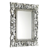 SAMBLUNG zrcadlo v rámu, 60x80cm, stříbrná
