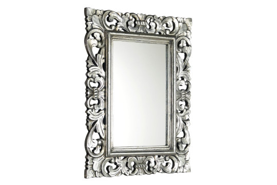 SAMBLUNG zrcadlo v rámu, 60x80cm, stříbrná