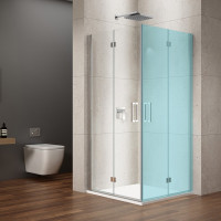 LORO sprchové dveře pro rohový vstup 900mm, čiré sklo