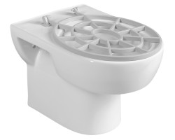 Výlevka keramická závěsná s roštem 36x52 cm,bílá