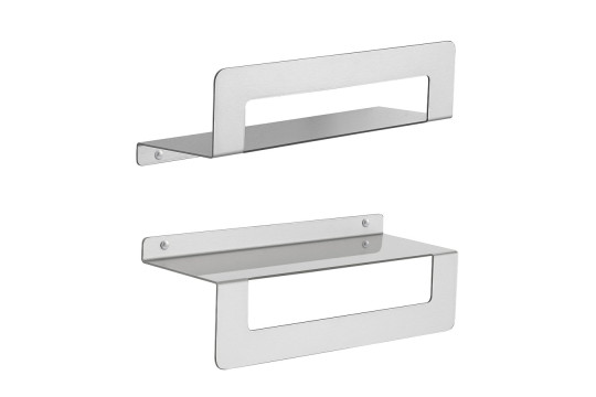 CLEO polička s držákem ručníků 300mm, nerez mat