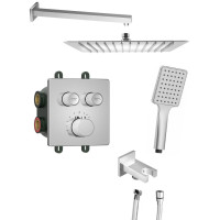 SMART SELECT podomítkový sprchový set s termostatickou baterií, 2 výstupy, vyústění, chrom