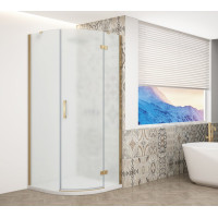 TRINITY GOLD MATT čtvrtkruhový sprchový kout 900x900mm, matné sklo, pravé