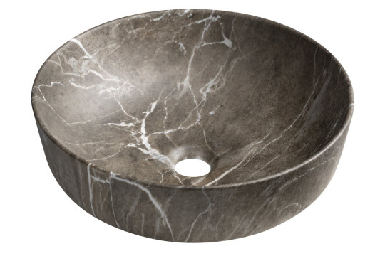 RONDEA keramické umyvadlo na desku Ø 41cm, breccia mramor RONDEA keramické umyvadlo na desku Ø 41cm, breccia mramor