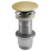 Umyvadlová výpust 5/4“, click-clack, betonová zátka, 10-80mm, žlutá pololesk