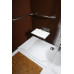 Sklopné sprchové sedátko s opěrnou nohou, bílá (301102181)