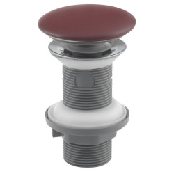 Umyvadlová výpust 5/4“, click-clack, keramická zátka, tl.20-70mm, maroon red