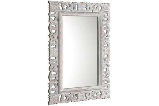 SCULE zrcadlo v rámu, 80x120cm, bílá