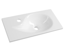 AQUA umývátko 50,5x1,8x25cm, litý mramor, bílá