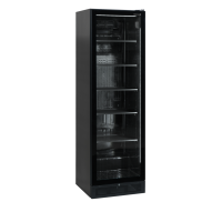 Chladicí skříň prosklené dveře, černá TEFCOLD SCU 1425 frameless