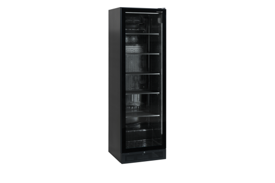 Chladicí skříň prosklené dveře, černá TEFCOLD SCU 1425 frameless