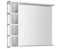 KORIN STRIP zrcadlo s LED osvětlením a policemi 80x70x12cm