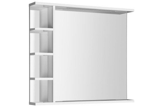 KORIN STRIP zrcadlo s LED osvětlením a policemi 80x70x12cm