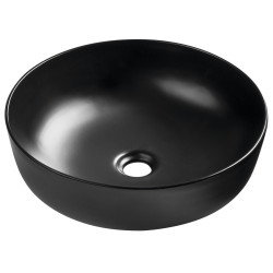 RONDEA keramické umyvadlo na desku Ø 41cm, černá mat