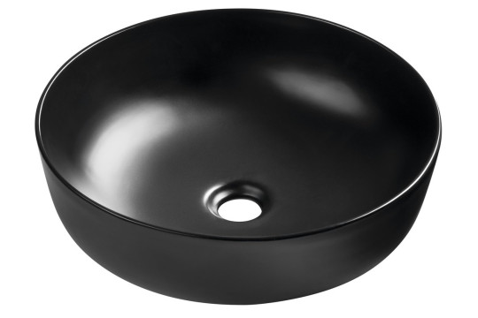 RONDEA keramické umyvadlo na desku Ø 41cm, černá mat