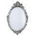 DESNA oválné zrcadlo v rámu, 80x100cm, stříbrná