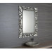 SCULE zrcadlo v rámu, 70x100cm, stříbrná