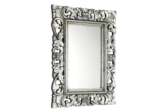 SAMBLUNG zrcadlo v rámu, 40x70cm, stříbrná