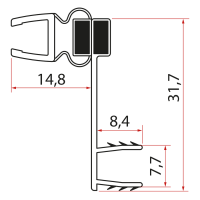 Set magnetických těsnění, 2000mm (2ks)