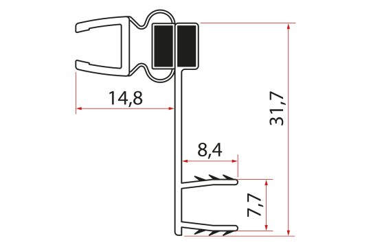 Set magnetických těsnění, 2000mm (2ks)