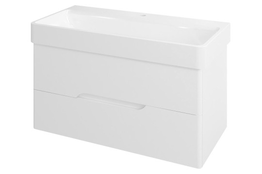 MEDIENA umyvadlová skříňka 96,5x50,5x48,5cm, bílá mat/bílá mat