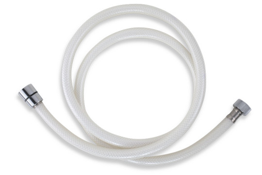 Plastová hadice 150 cm bílá-chrom