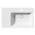 NUBES keramické umyvadlo 80x50cm, s odkládací plochou vlevo, bílá ExtraGlaze