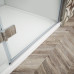 TRINITY CHROME čtvrtkruhový sprchový kout 900x900mm, čiré sklo, levé