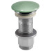 Umyvadlová výpust 5/4“, click-clack, betonová zátka, 10-80mm, zelená pololesk