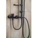 Mýdlenka pro sprchovou tyč 25mm, ABS/černá mat
