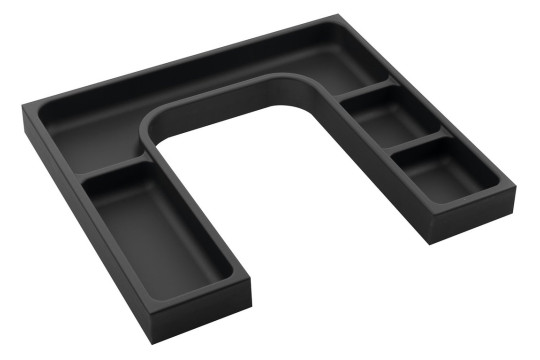 LINDO "U" organizér 372x36x323mm, plast, antracit