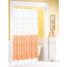 Sprchový závěs 180x180cm, polyester, bílá/oranžová